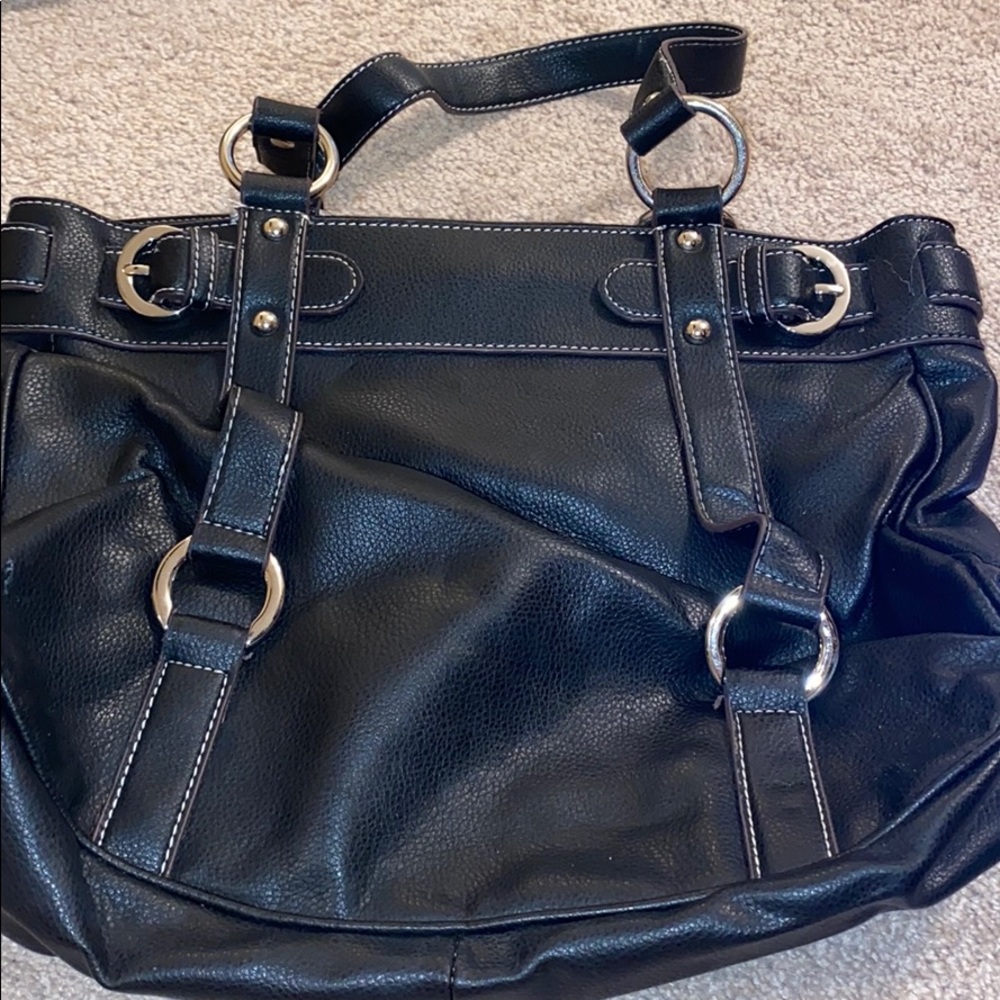 Leather hand bag